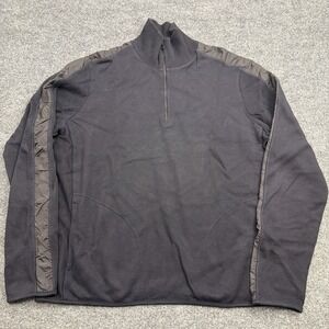 HUGO BOSS Men's Regular Fit Cotton‎ Blue Quarter 1/4 Zip Sweater Sz Large